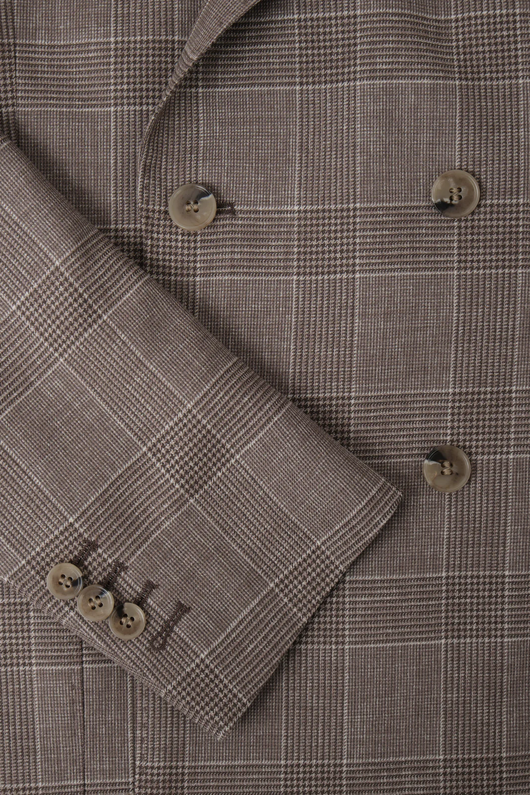 Blazer croisé Prince de Galles - Taupe - Image 3