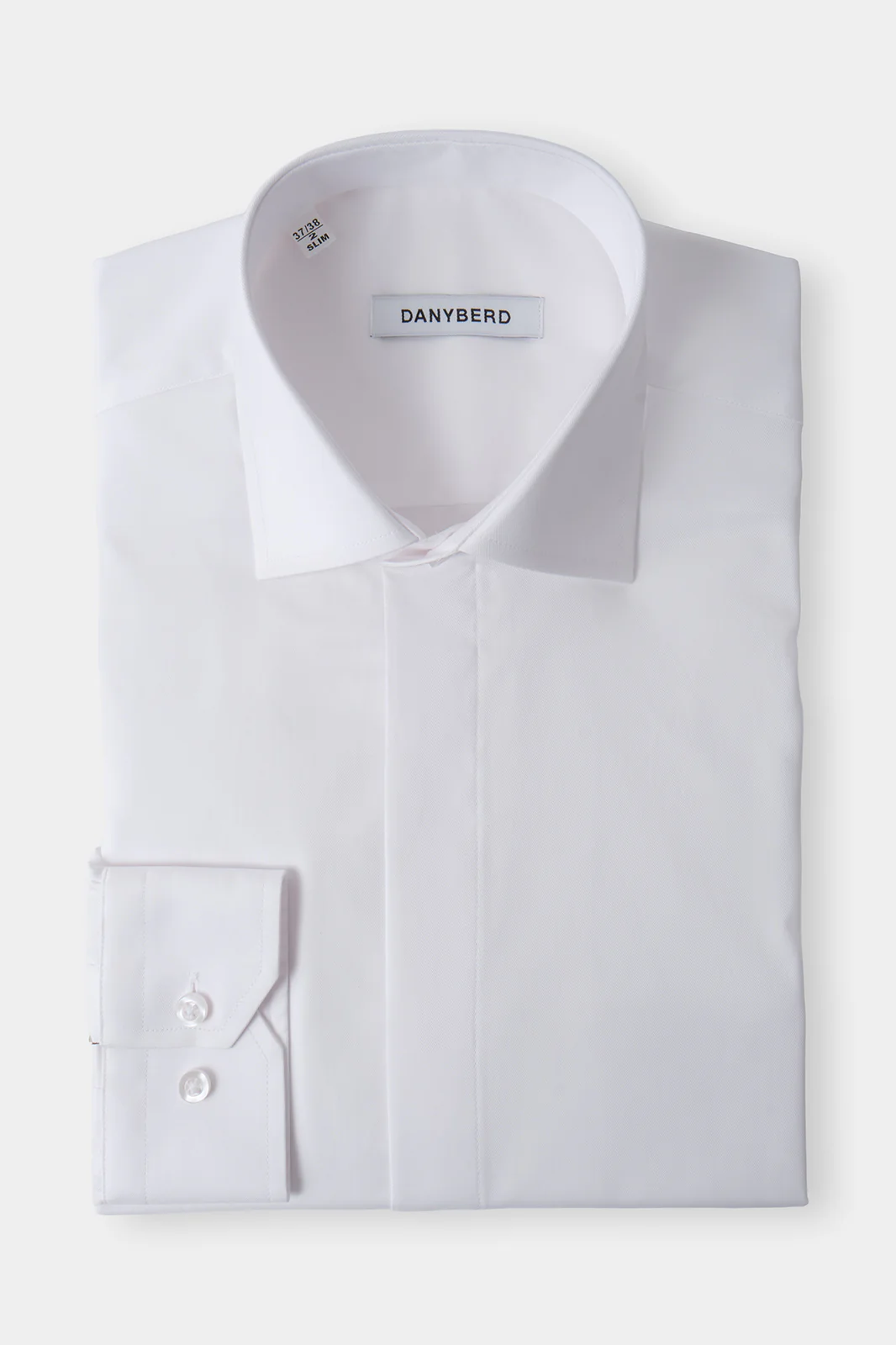 Chemise col français - Boutons cachés - Blanche