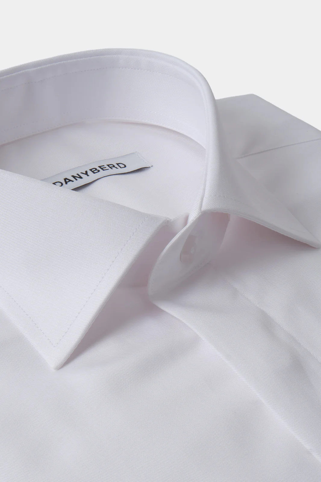 Chemise col français - Boutons cachés - Blanche - Image 2