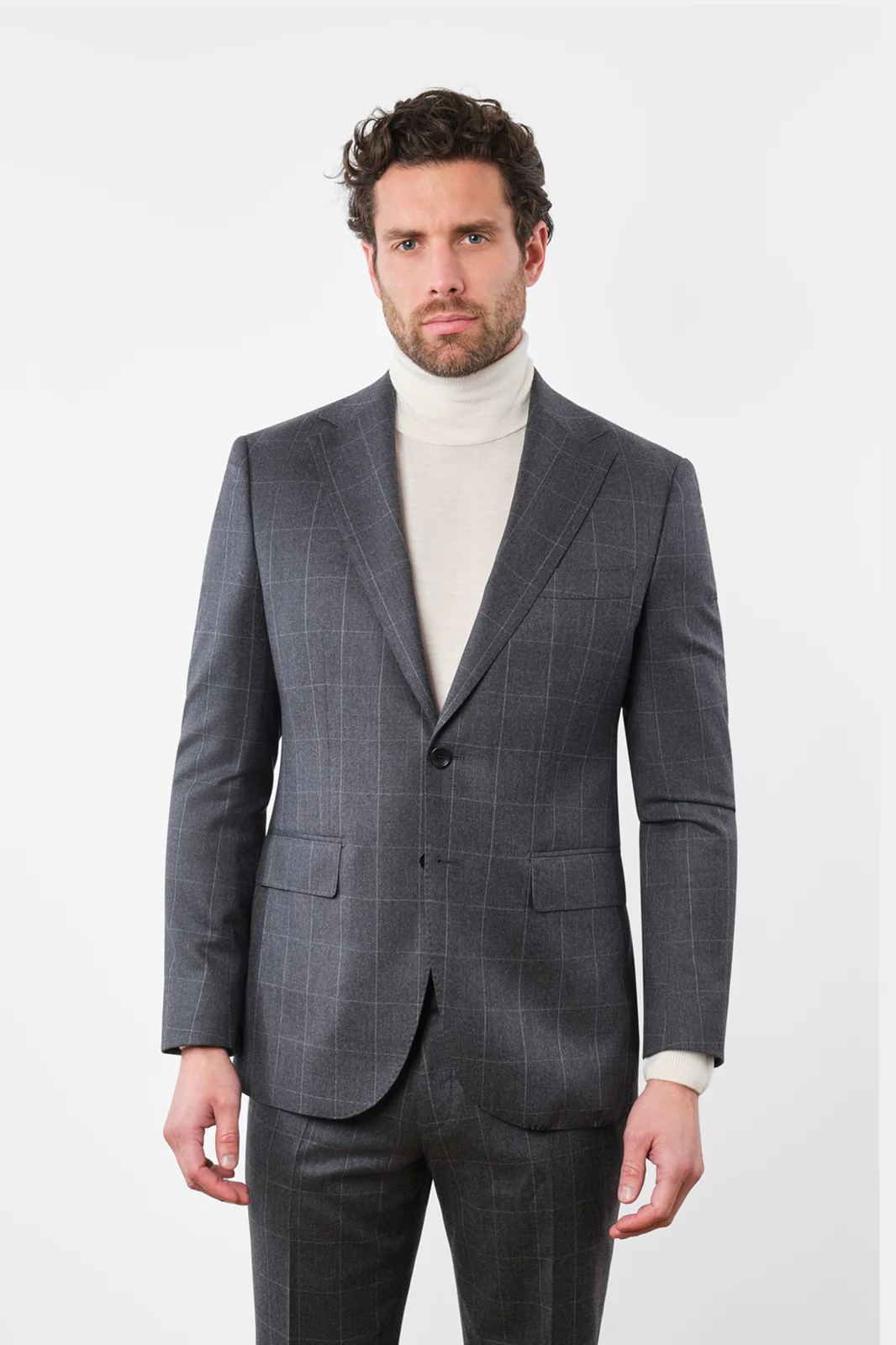 Costume Ă carreaux - Gris moyen