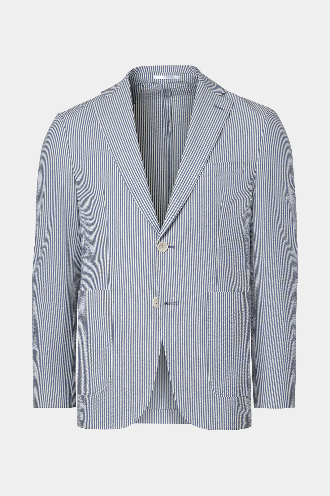 Costume Ă rayures Seersucker - Blanc et Bleu - Image 2
