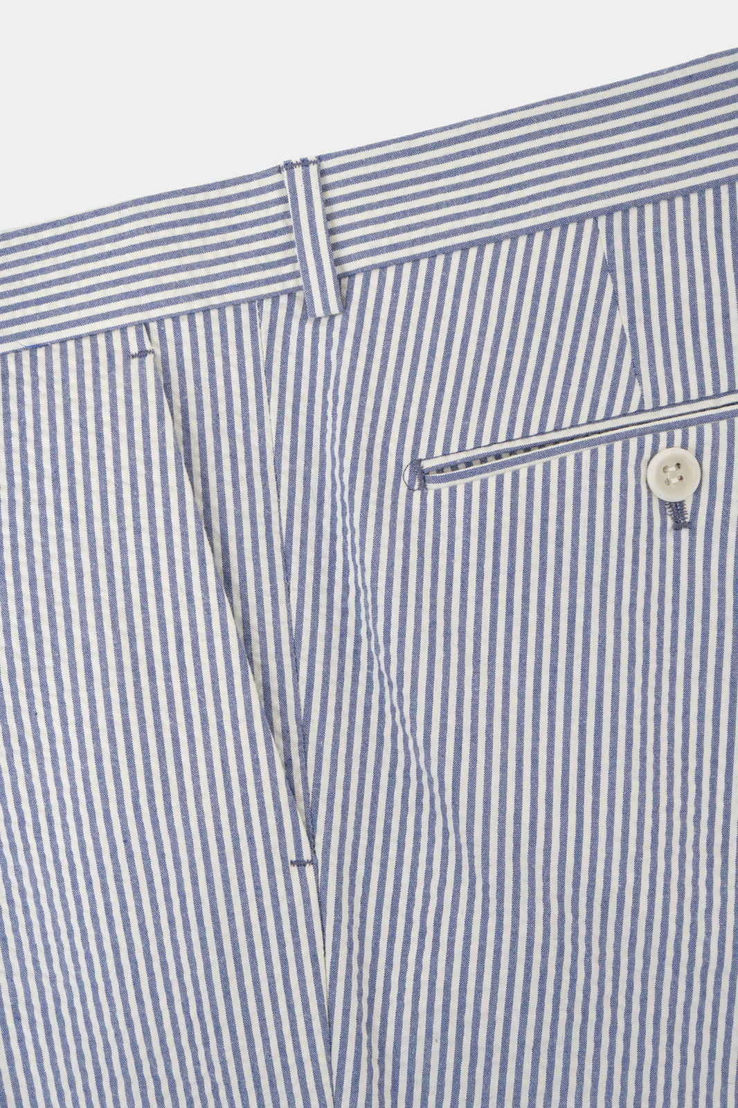 Costume Ă rayures Seersucker - Blanc et Bleu - Image 5