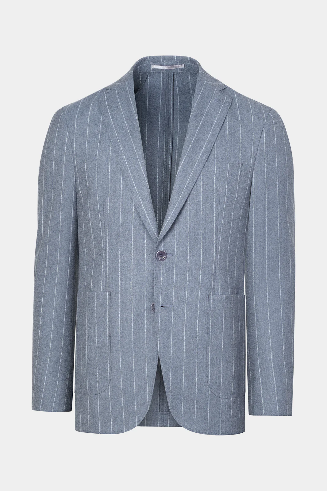 Costume avec pantalon patte de serrage - Gris clair Ă rayures - Image 2