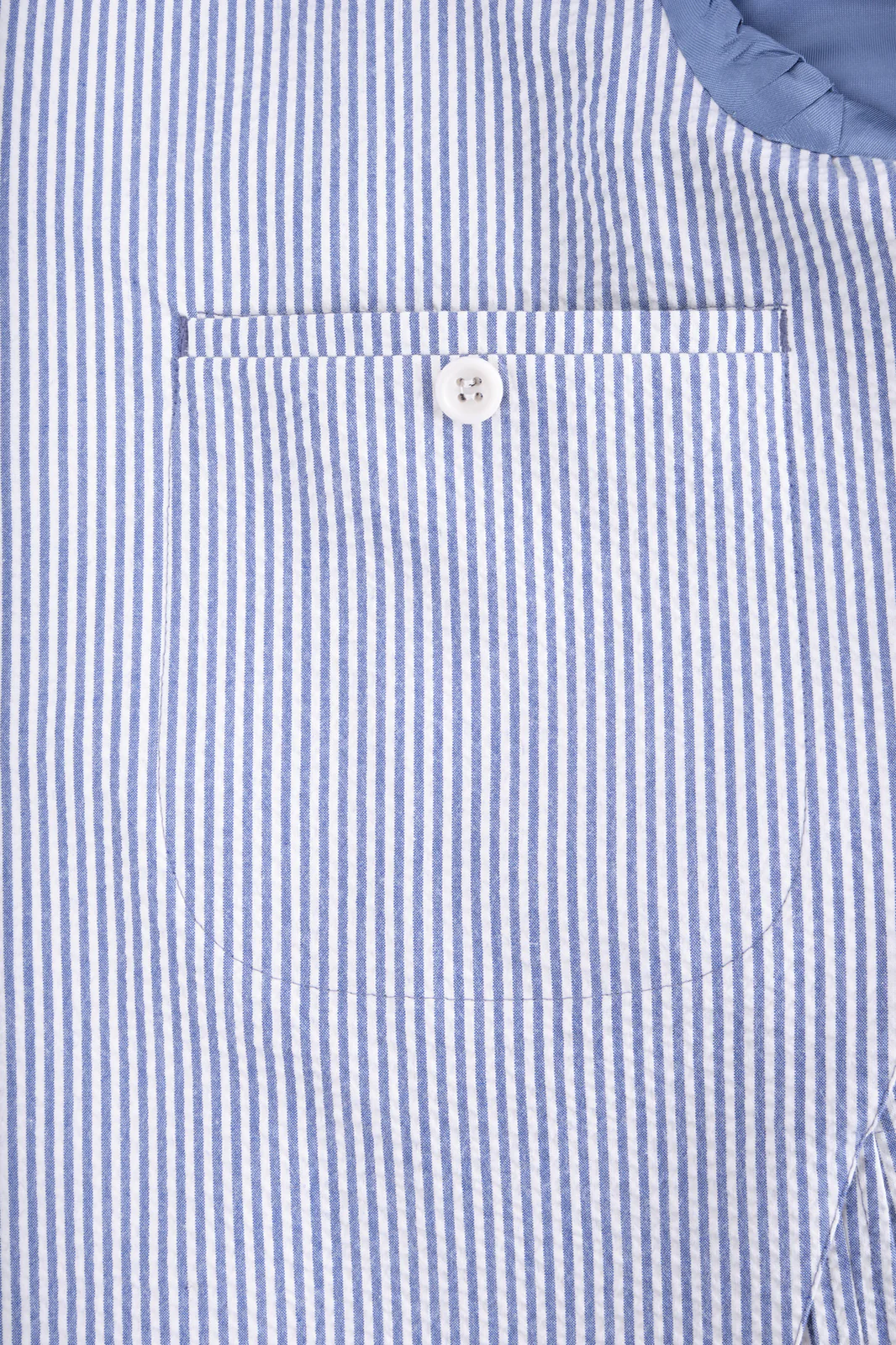 Costume croisé à rayures Seersucker - Blanc et Bleu - Image 5