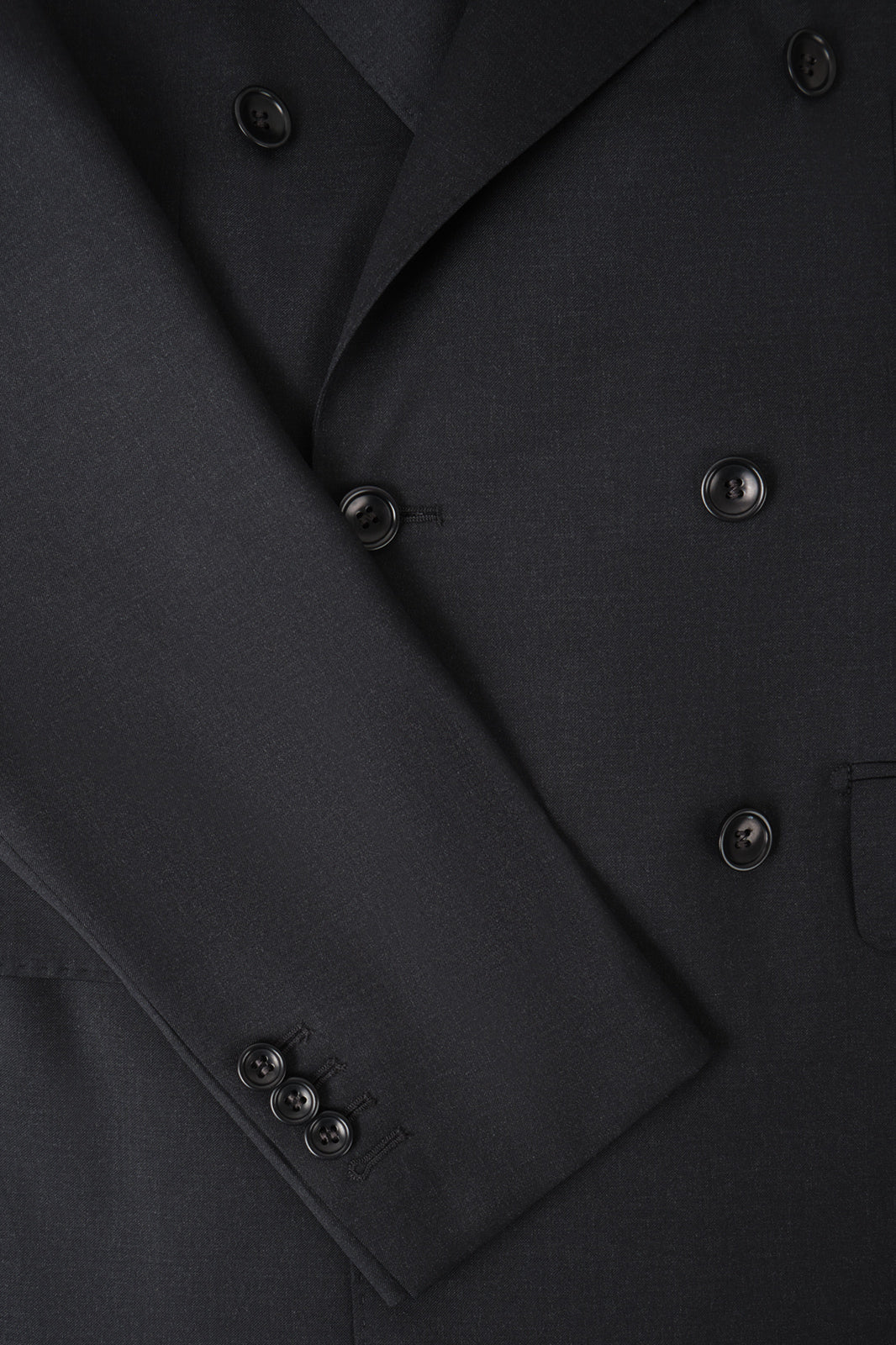 Costume croisé en laine - Gris anthracite - Image 3