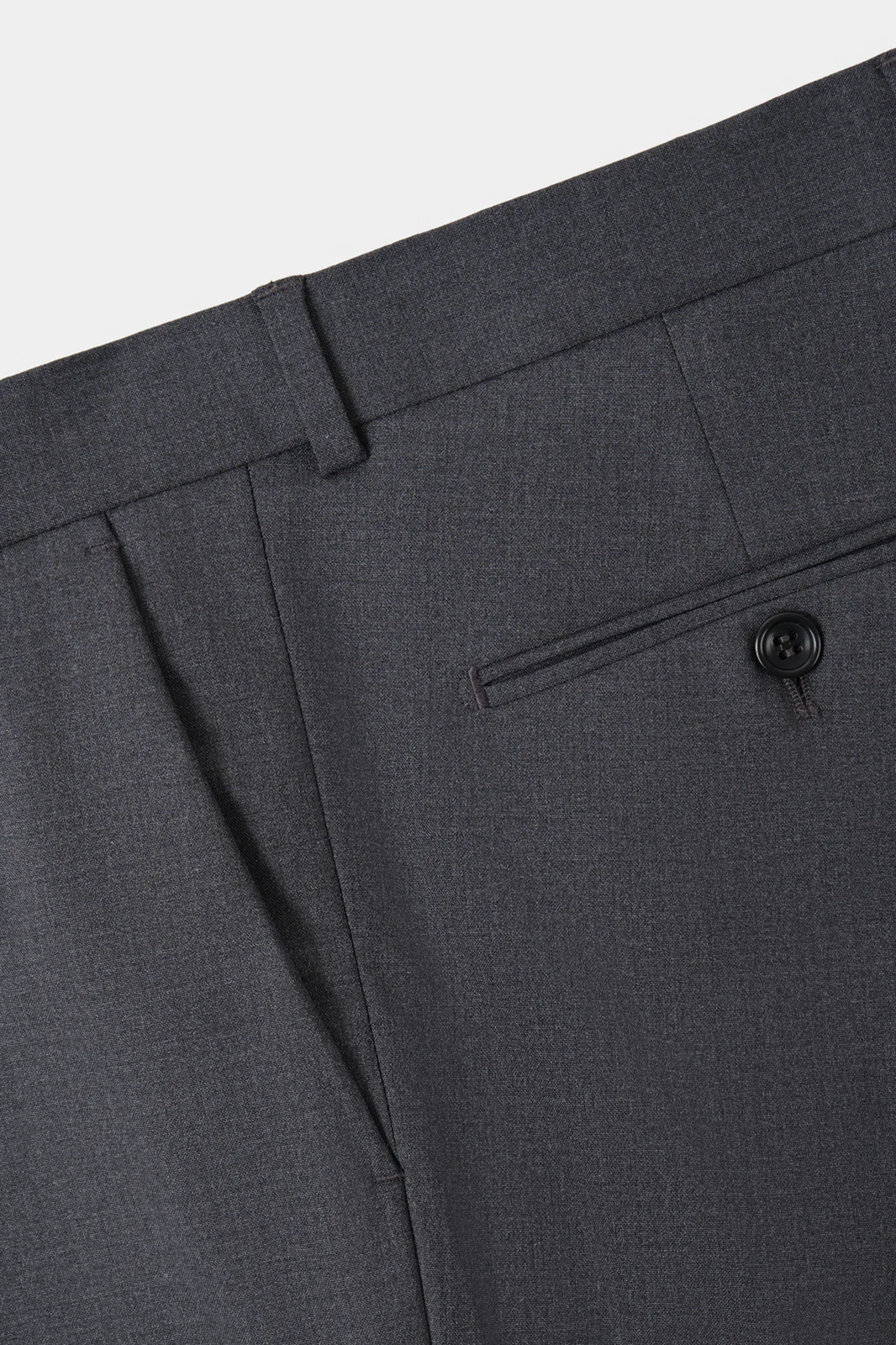 Costume croisé en laine stretch - Gris anthracite - Image 5