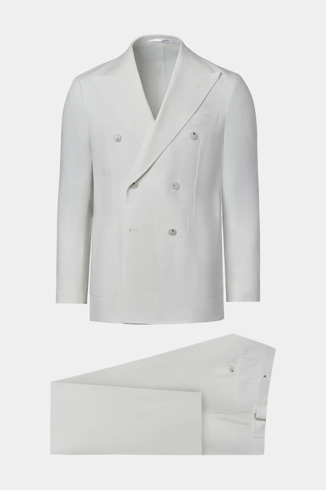 Costume croisé lin mélangé - Blanc