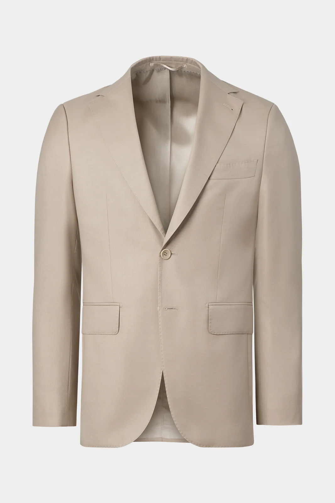 Costume en laine et soie - Beige - Image 2