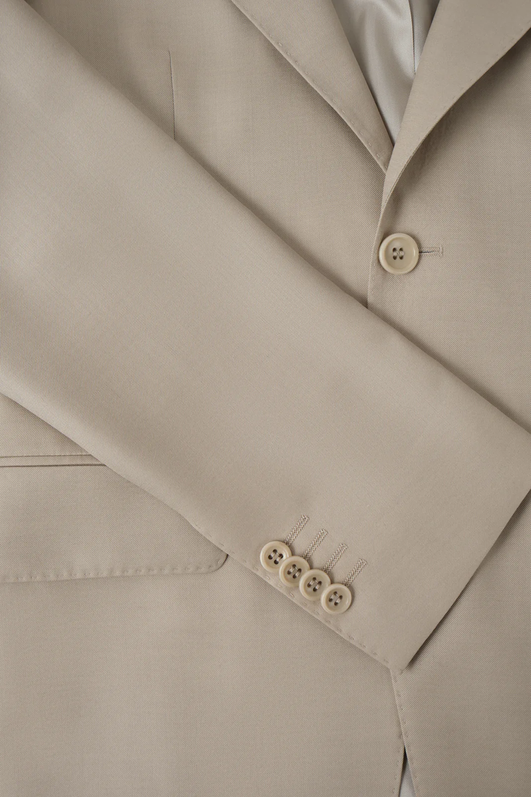 Costume en laine et soie - Beige - Image 3