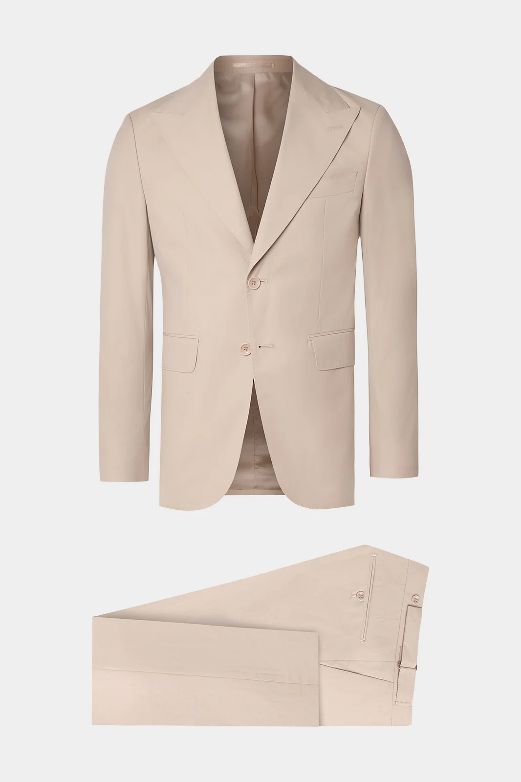 Costume revers flèche et pantalon patte de serrage - Beige