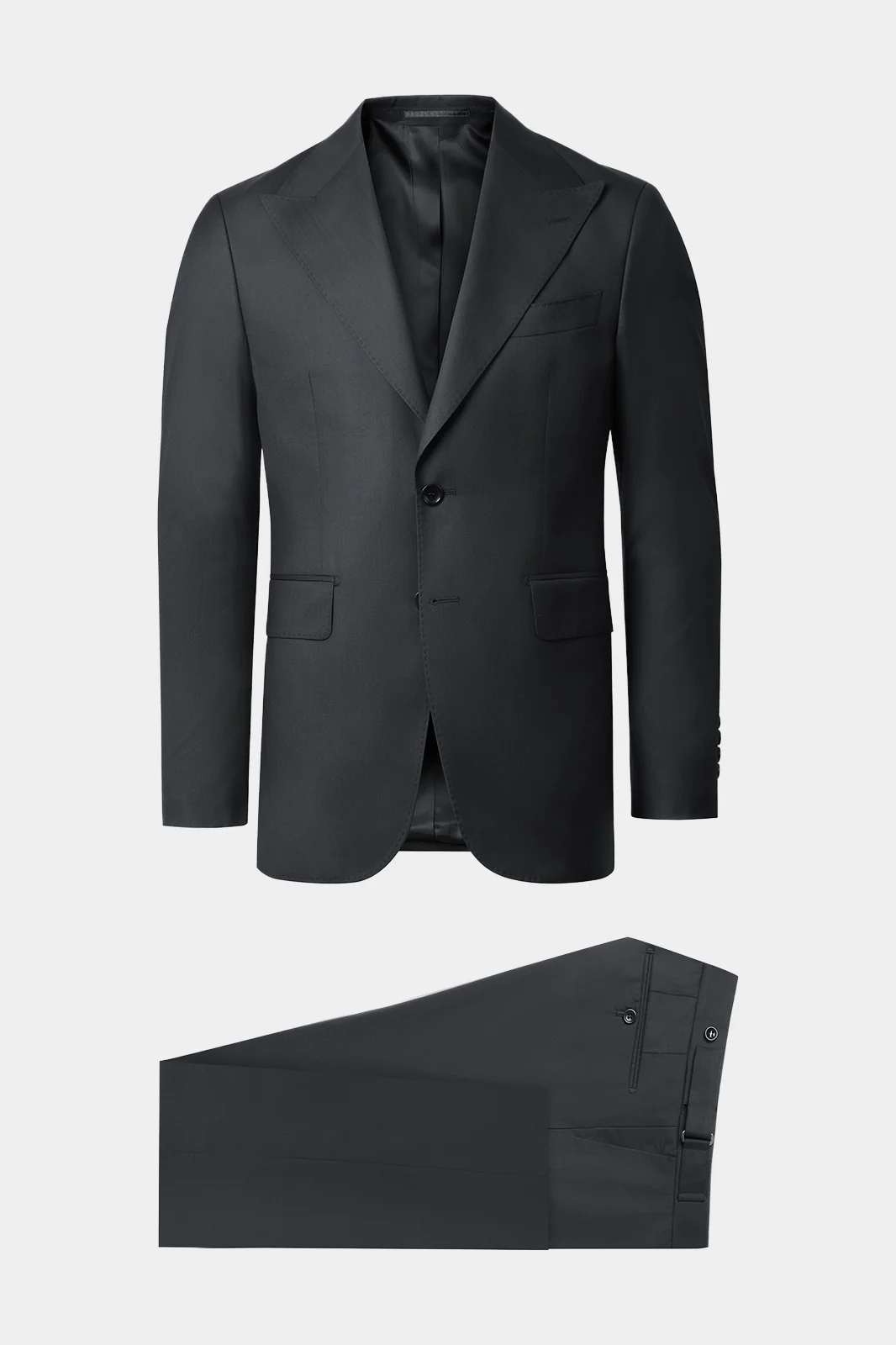 Costume revers flèche et pantalon patte de serrage - Noir