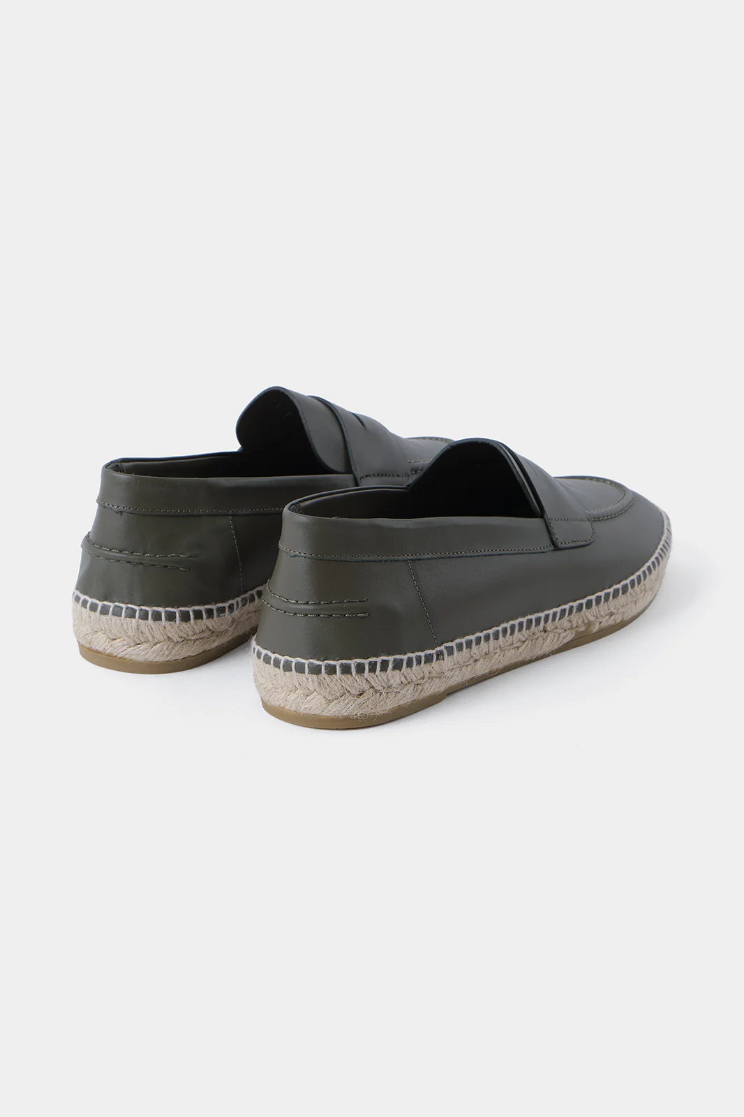 Espadrille en cuir - Kaki - Image 3