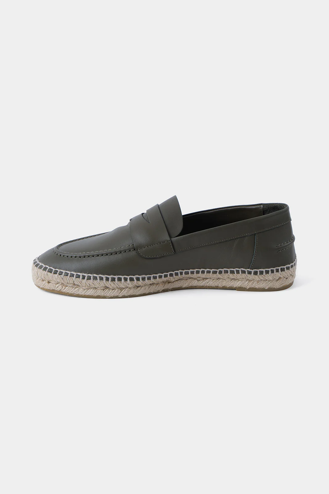 Espadrille en cuir - Kaki - Image 4