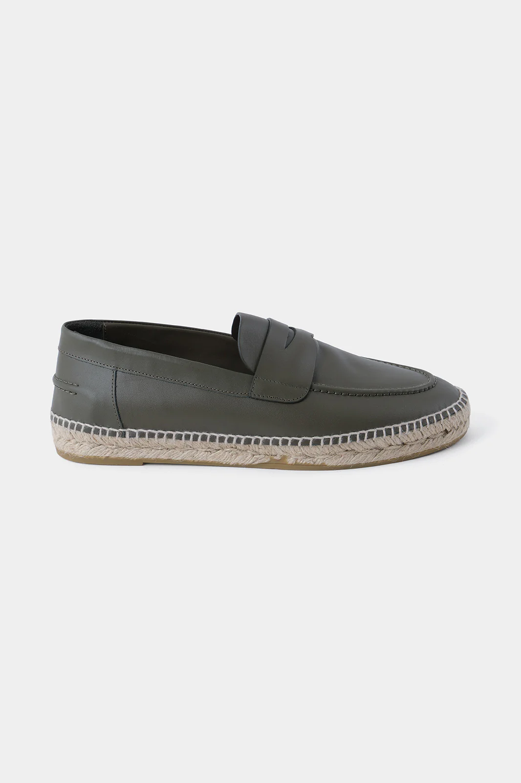 Espadrille en cuir - Kaki - Image 5
