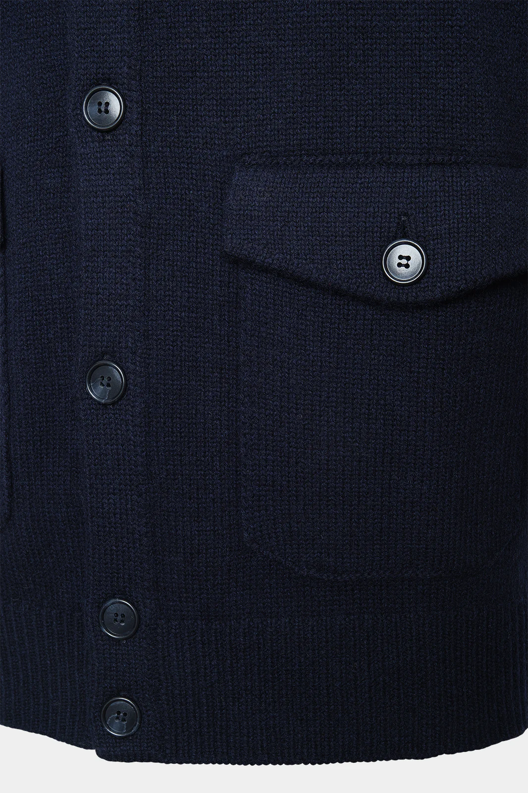 Gilet grosse maille Ă poche - Marine - Image 4