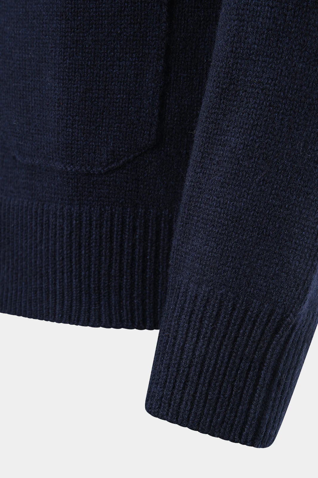 Gilet grosse maille Ă poche - Marine - Image 5