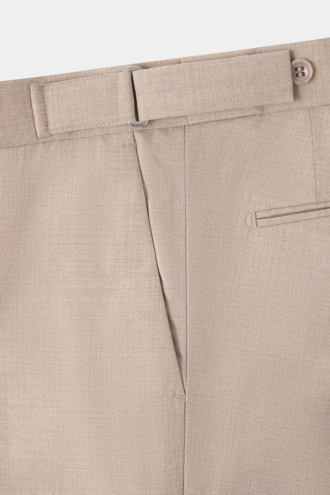 Pantalon à patte de serrage - Beige - Image 2