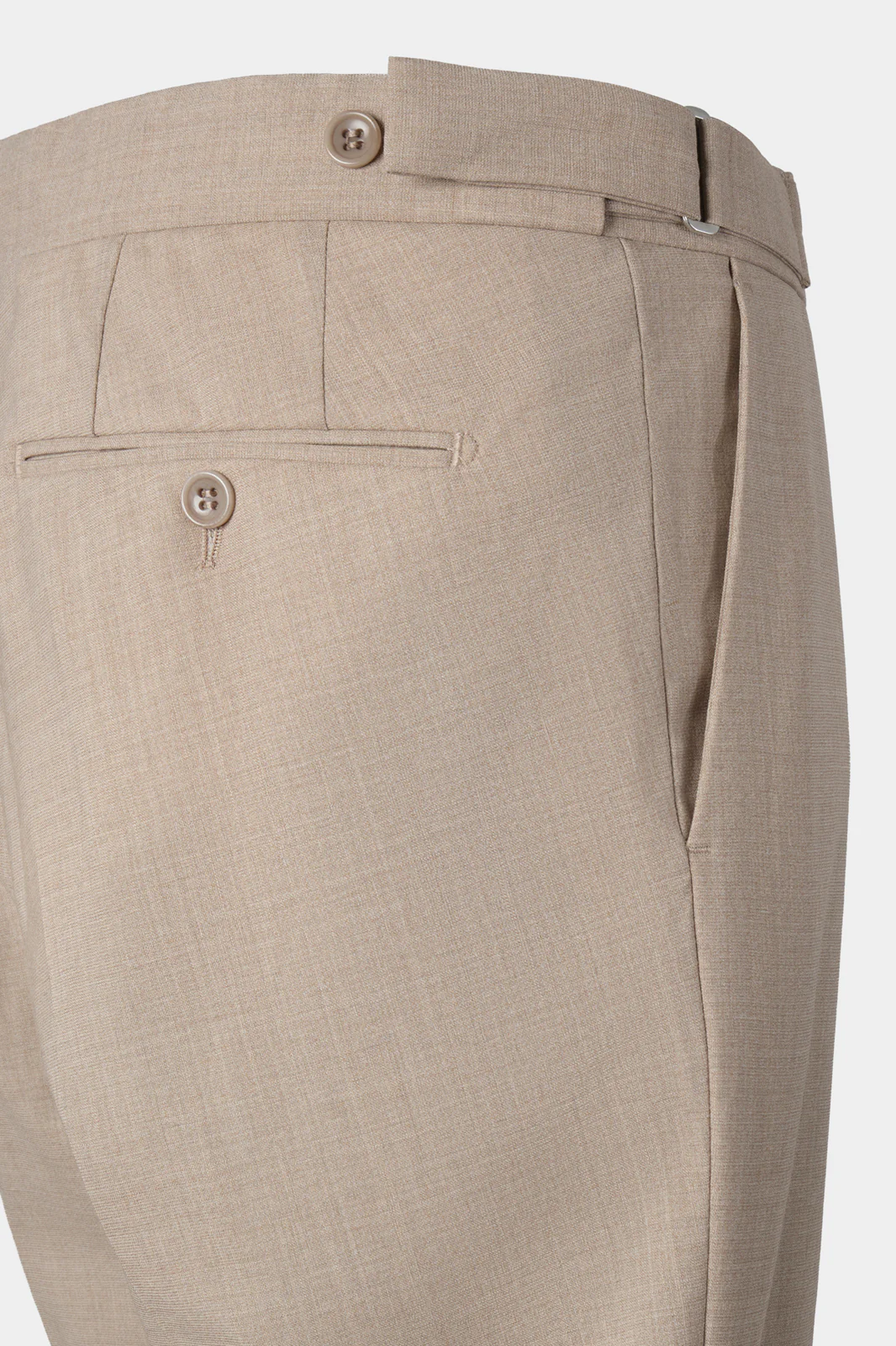Pantalon à patte de serrage - Beige - Image 4