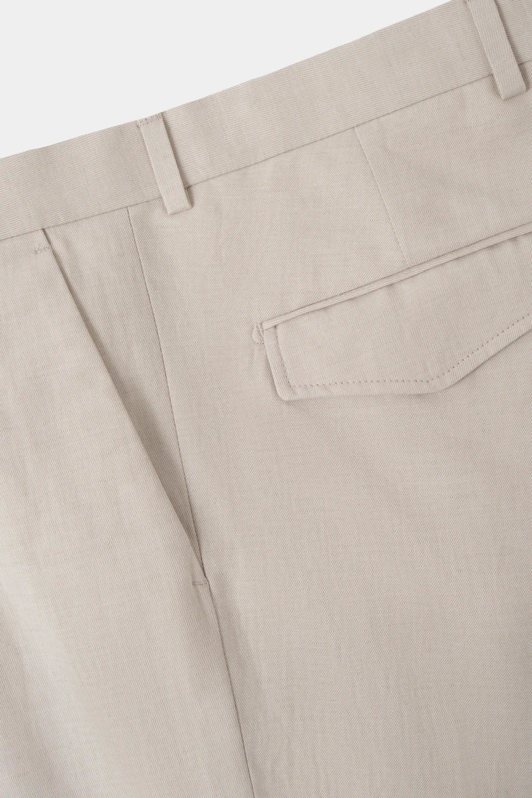 Pantalon coton et lin - Beige - Image 3