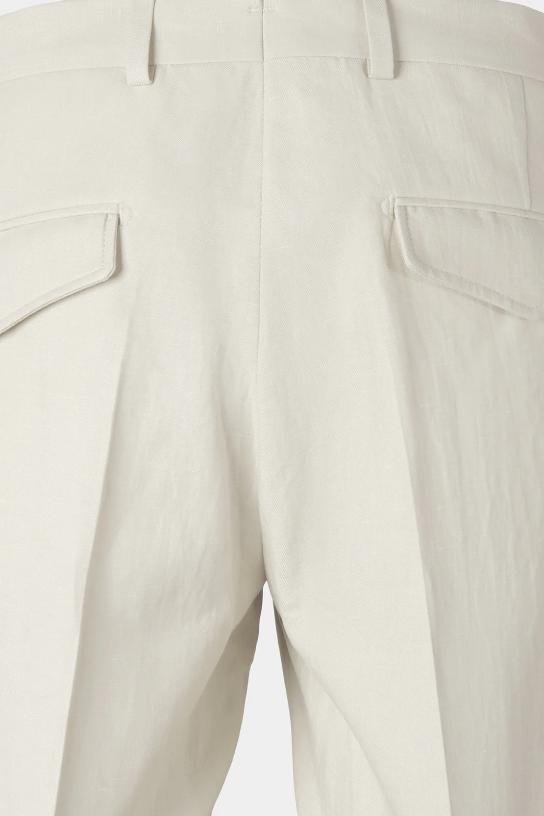 Pantalon coton et lin - Ecru - Image 4
