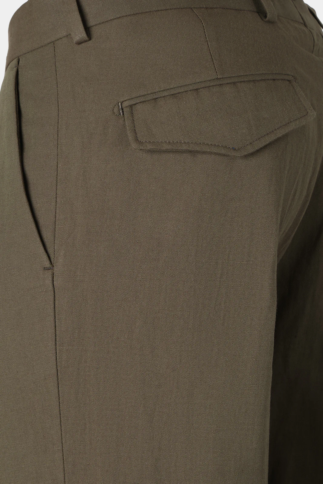 Pantalon coton et lin - Kaki - Image 5