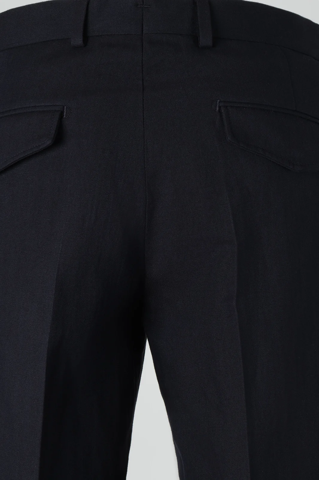 Pantalon coton et lin - Marine - Image 4