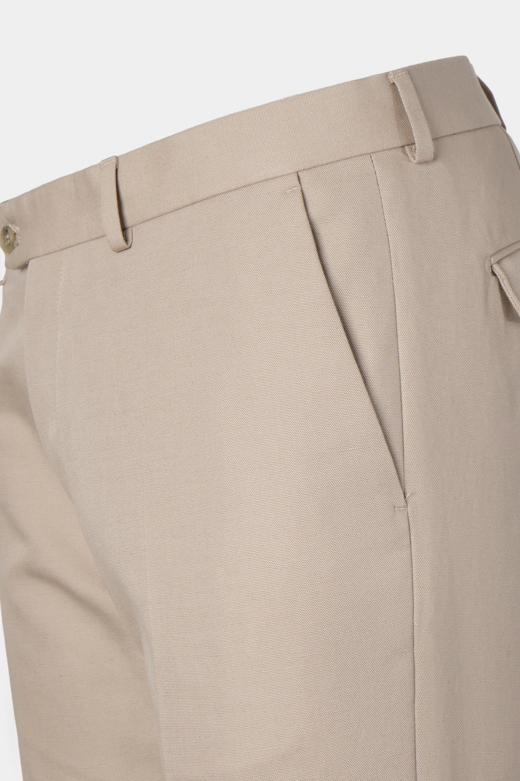 Pantalon coton et lin - Beige - Image 2