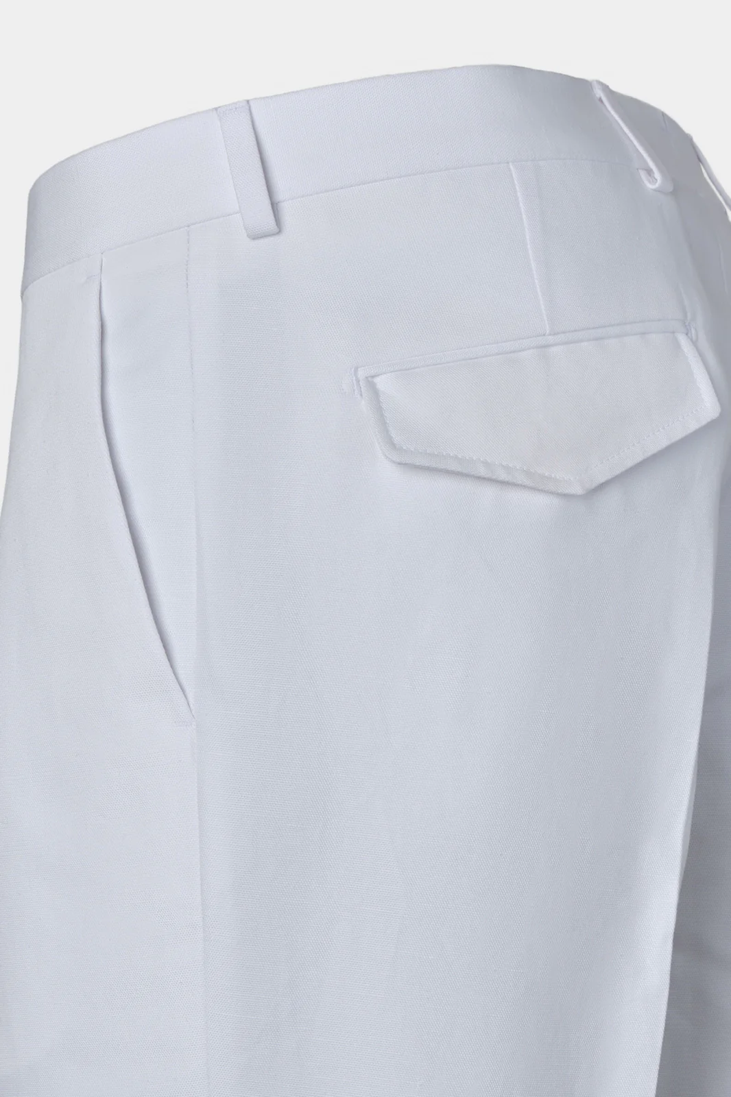 Pantalon coton et lin - Blanc - Image 4
