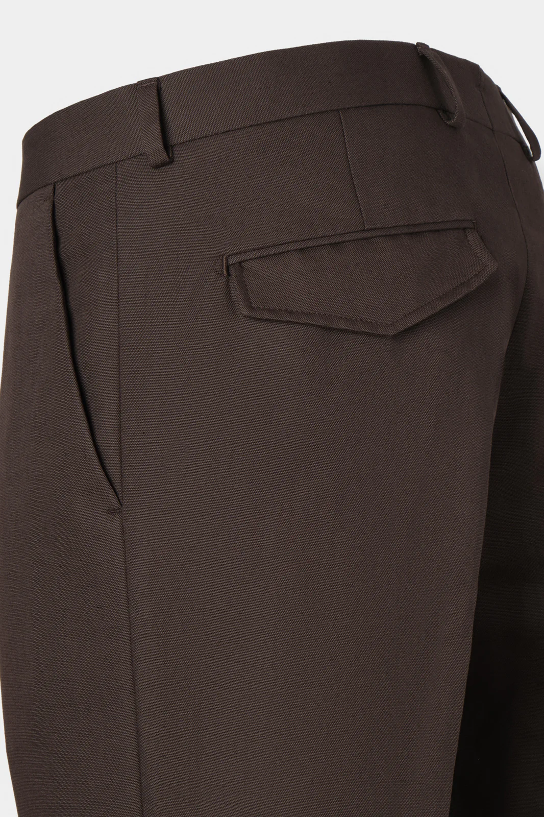 Pantalon coton et lin - Marron - Image 4