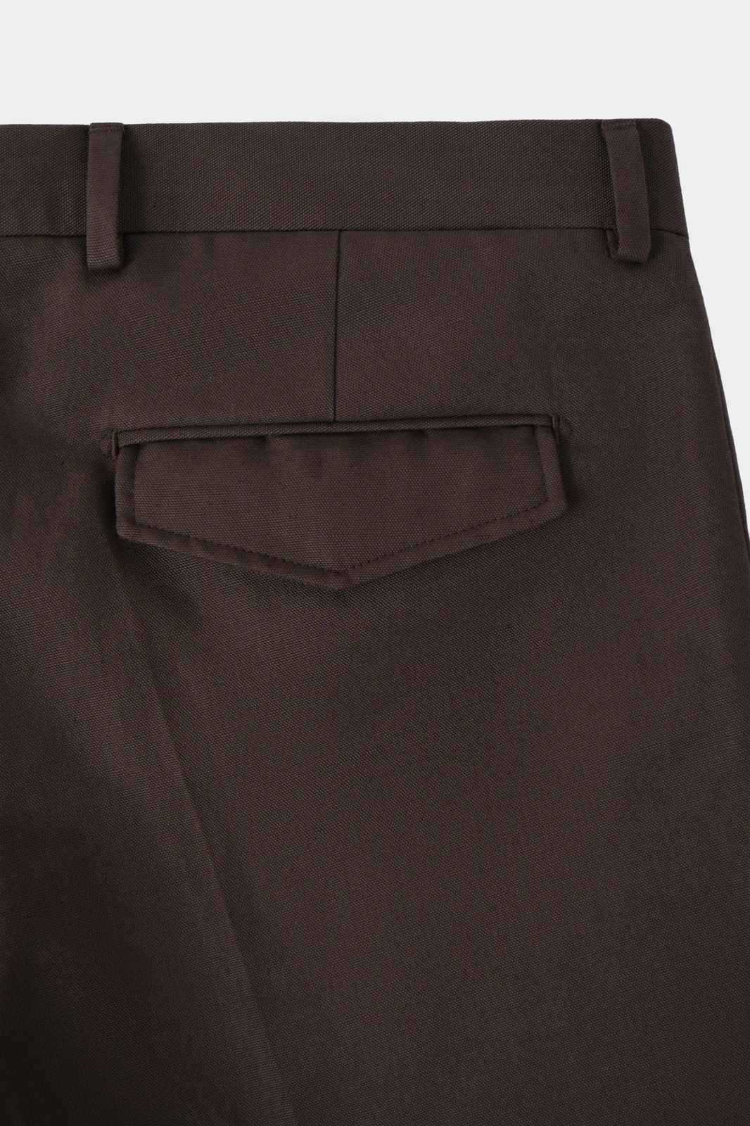 Pantalon coton et lin - Marron - Image 5