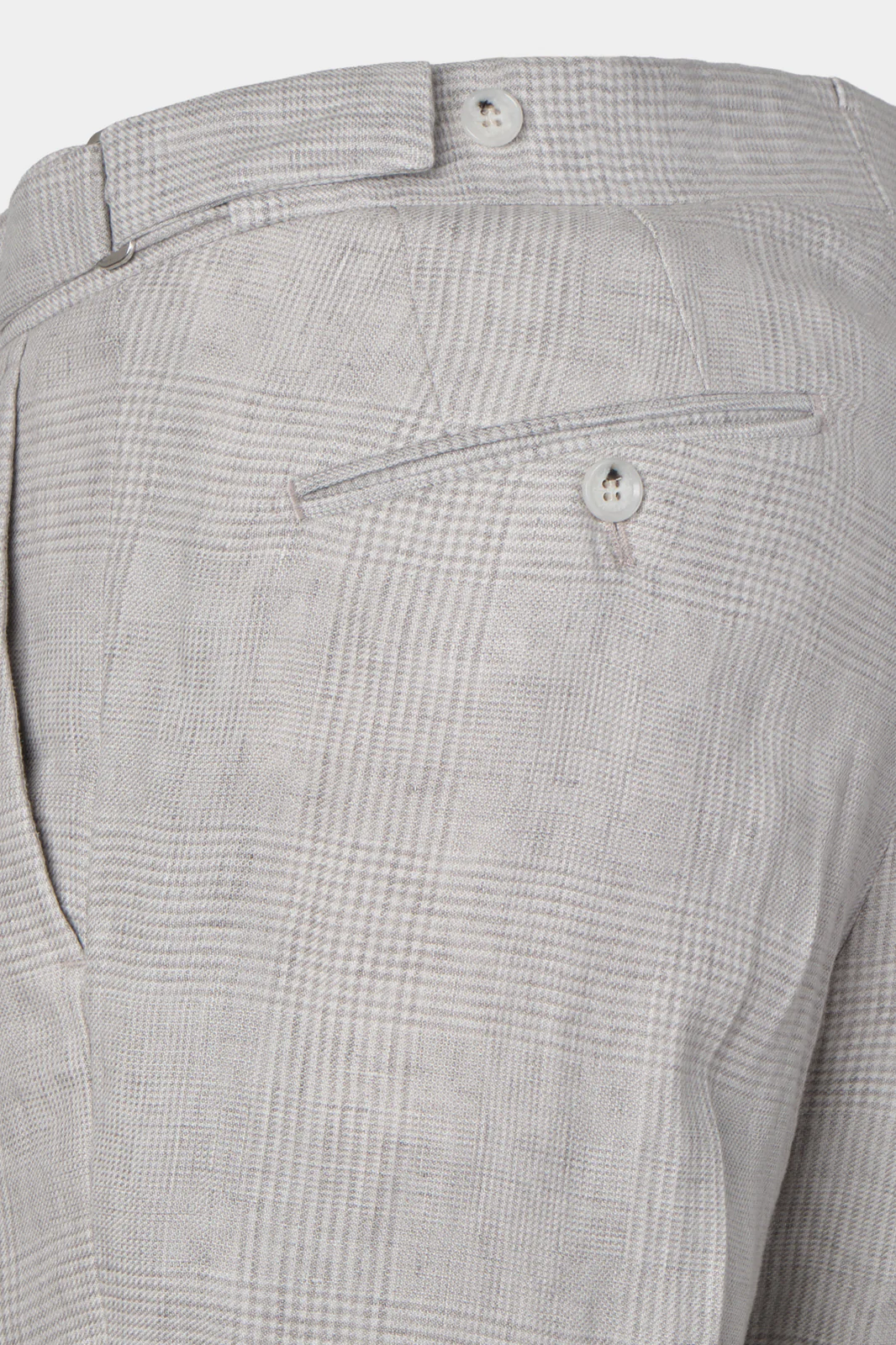 Pantalon à patte de serrage Prince de Galles - Gris - Image 3