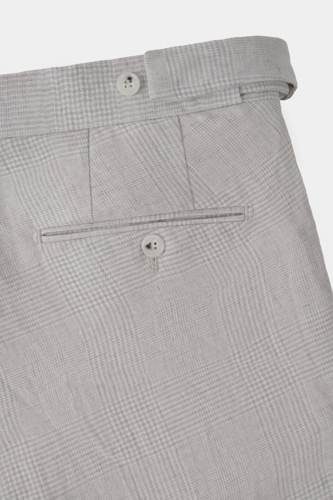 Pantalon à patte de serrage Prince de Galles - Gris - Image 5