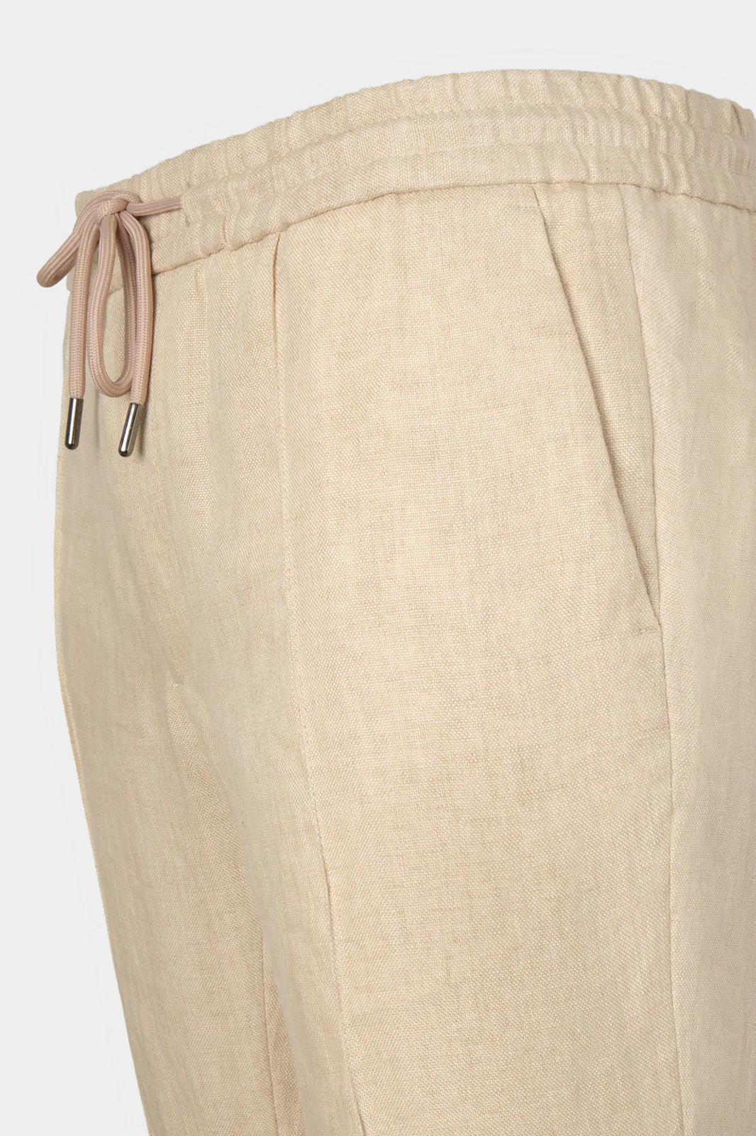Pantalon jogpant lin - Beige - Image 2