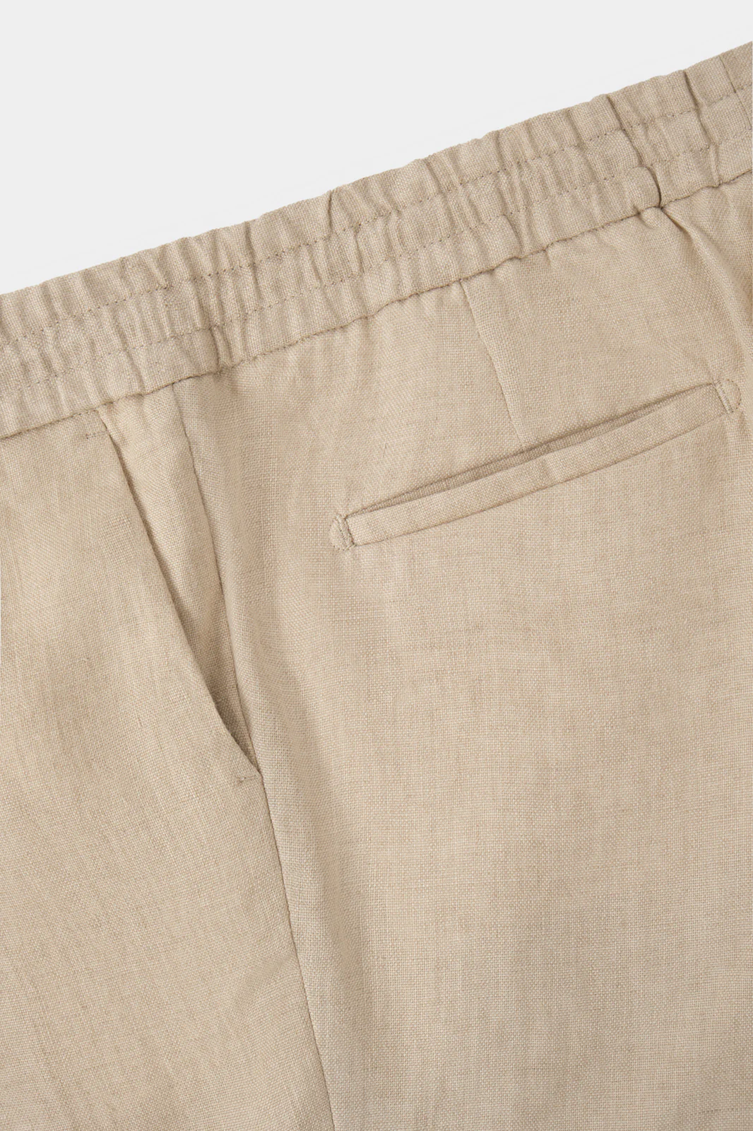 Pantalon jogpant lin - Beige - Image 3