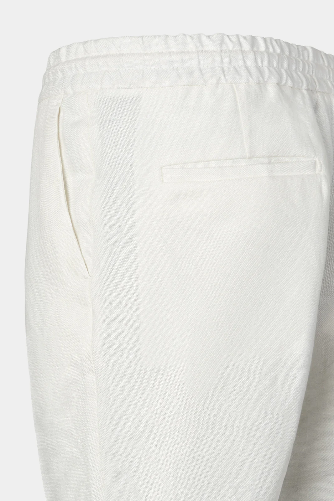 Pantalon jogpant lin - Blanc - Image 4