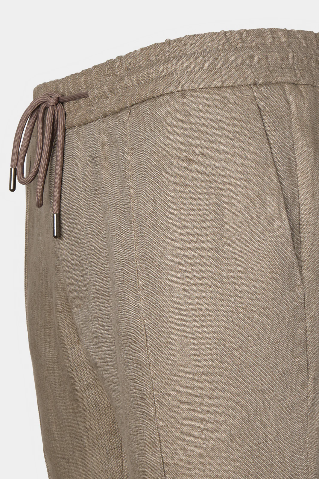 Pantalon jogpant lin - Sable - Image 2