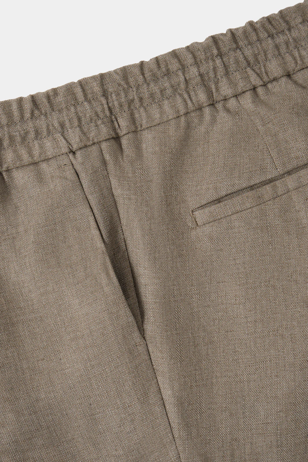 Pantalon jogpant lin - Sable - Image 3