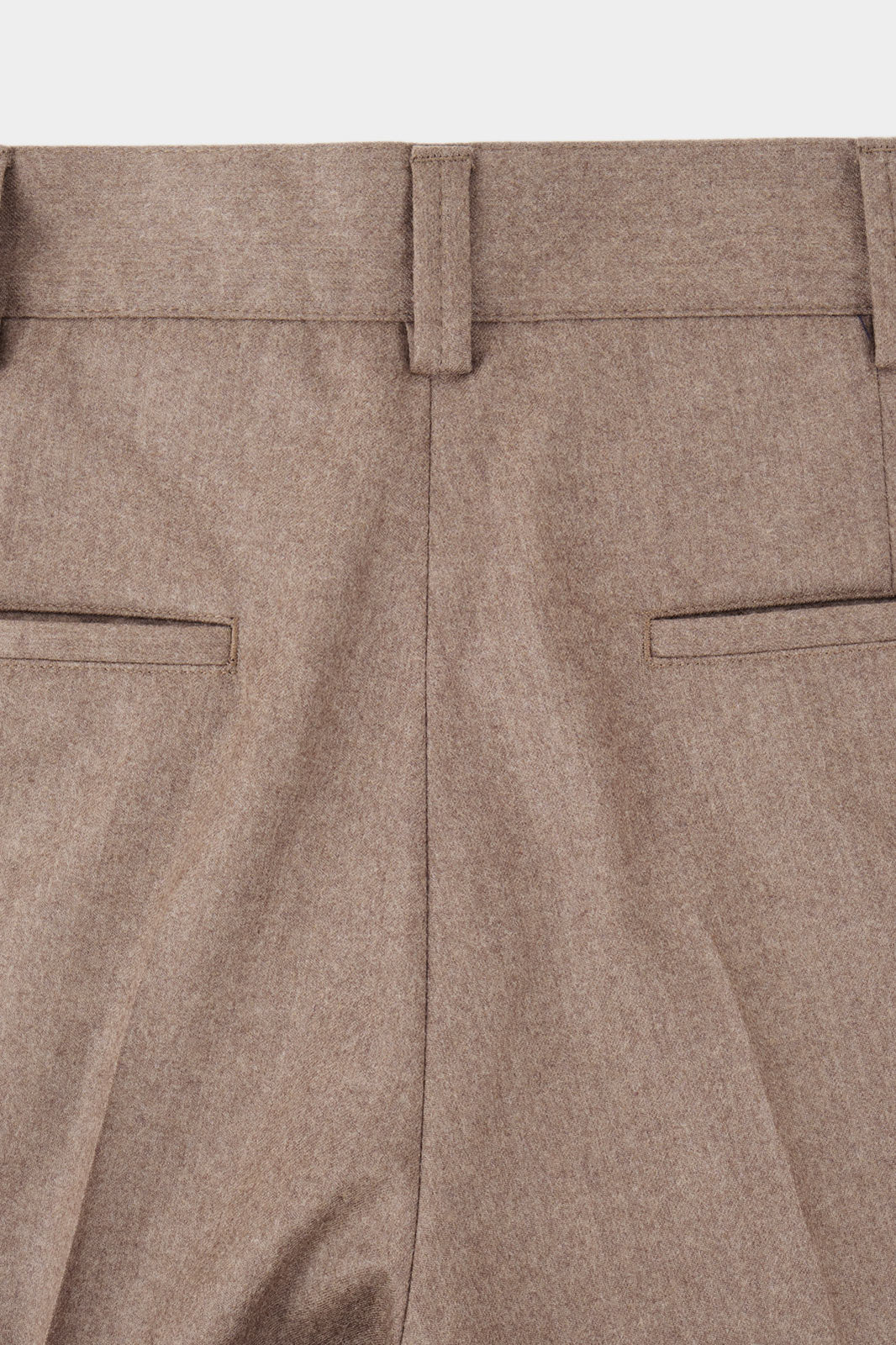 Pantalon large flanelle - Beige - Image 3