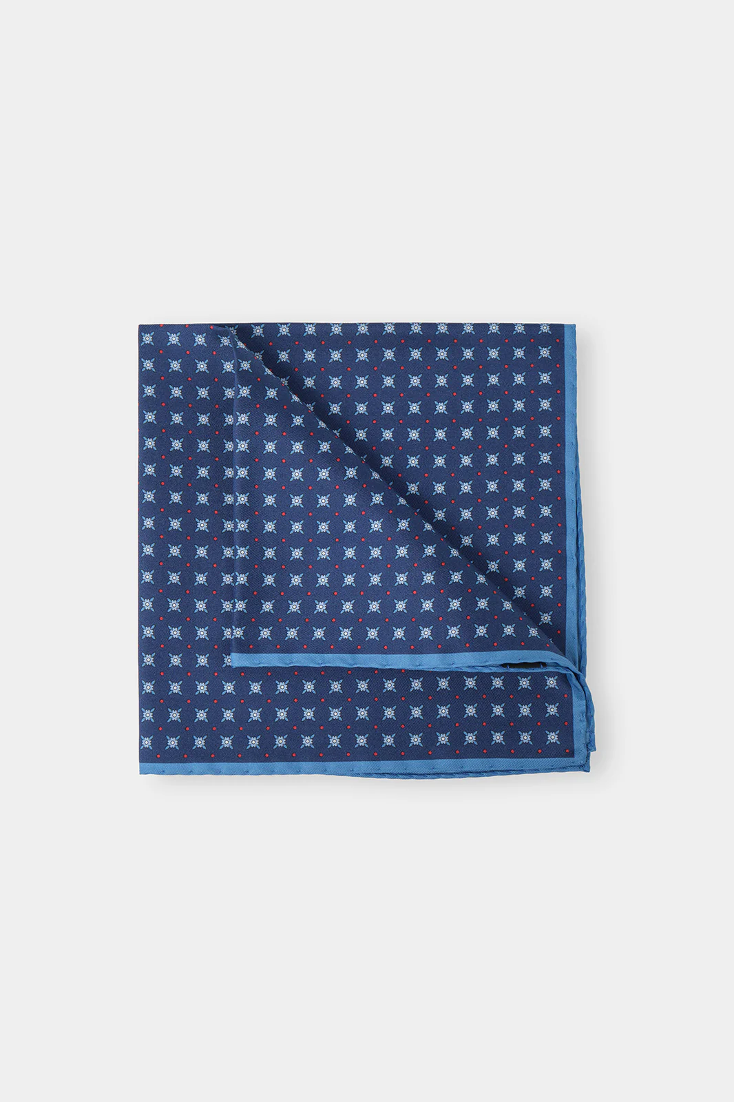 Pochette marine à fleurs marine