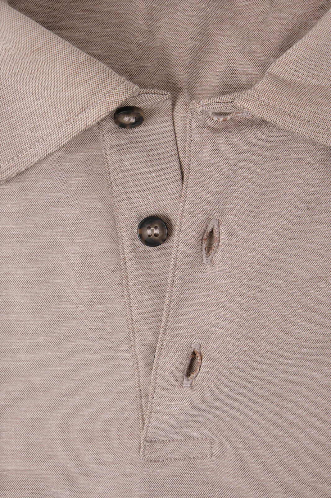 Polo en coton jersey - Taupe - Image 2