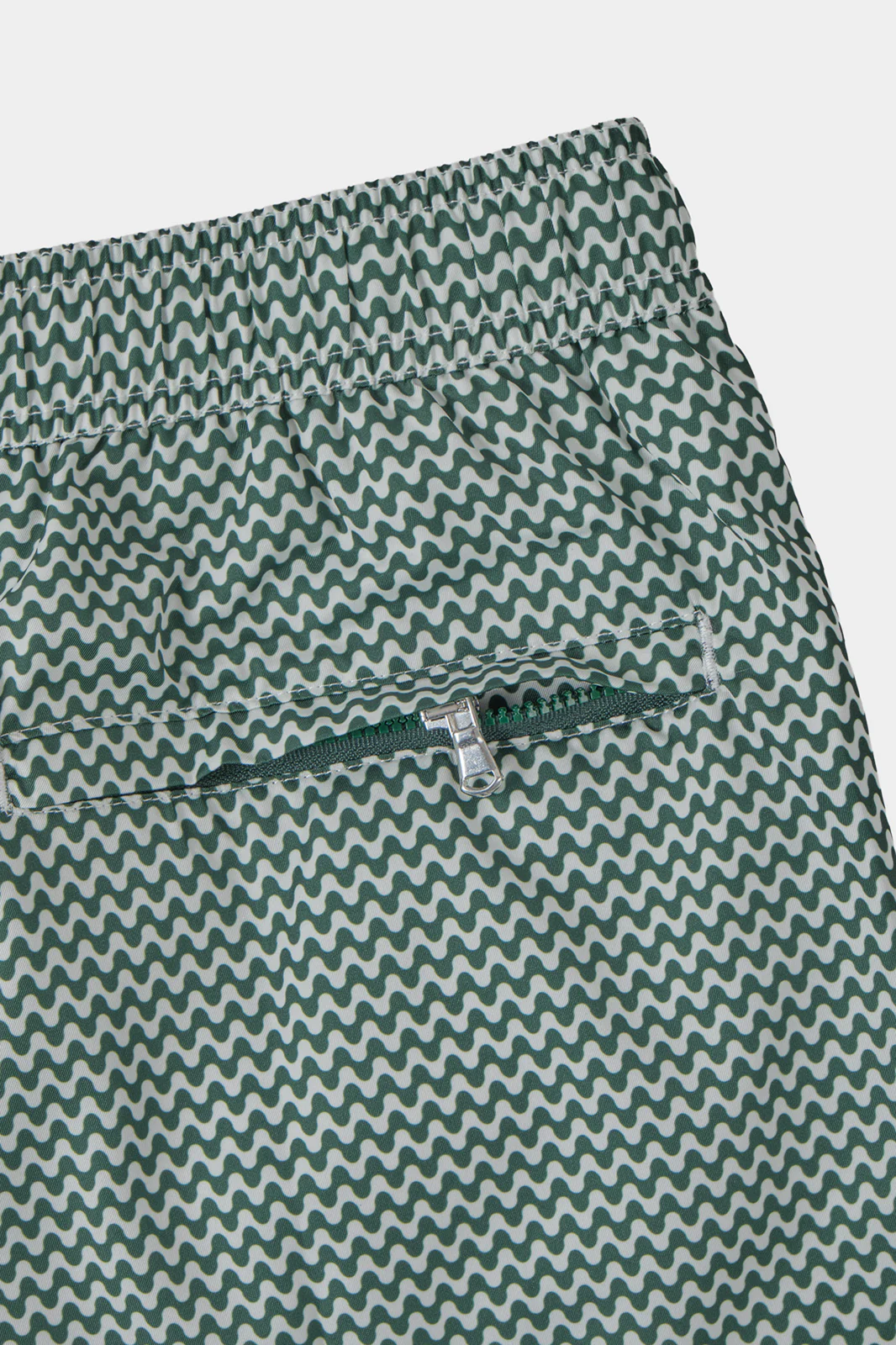 Short de bain ENFANT kaki à motif vague - Image 5