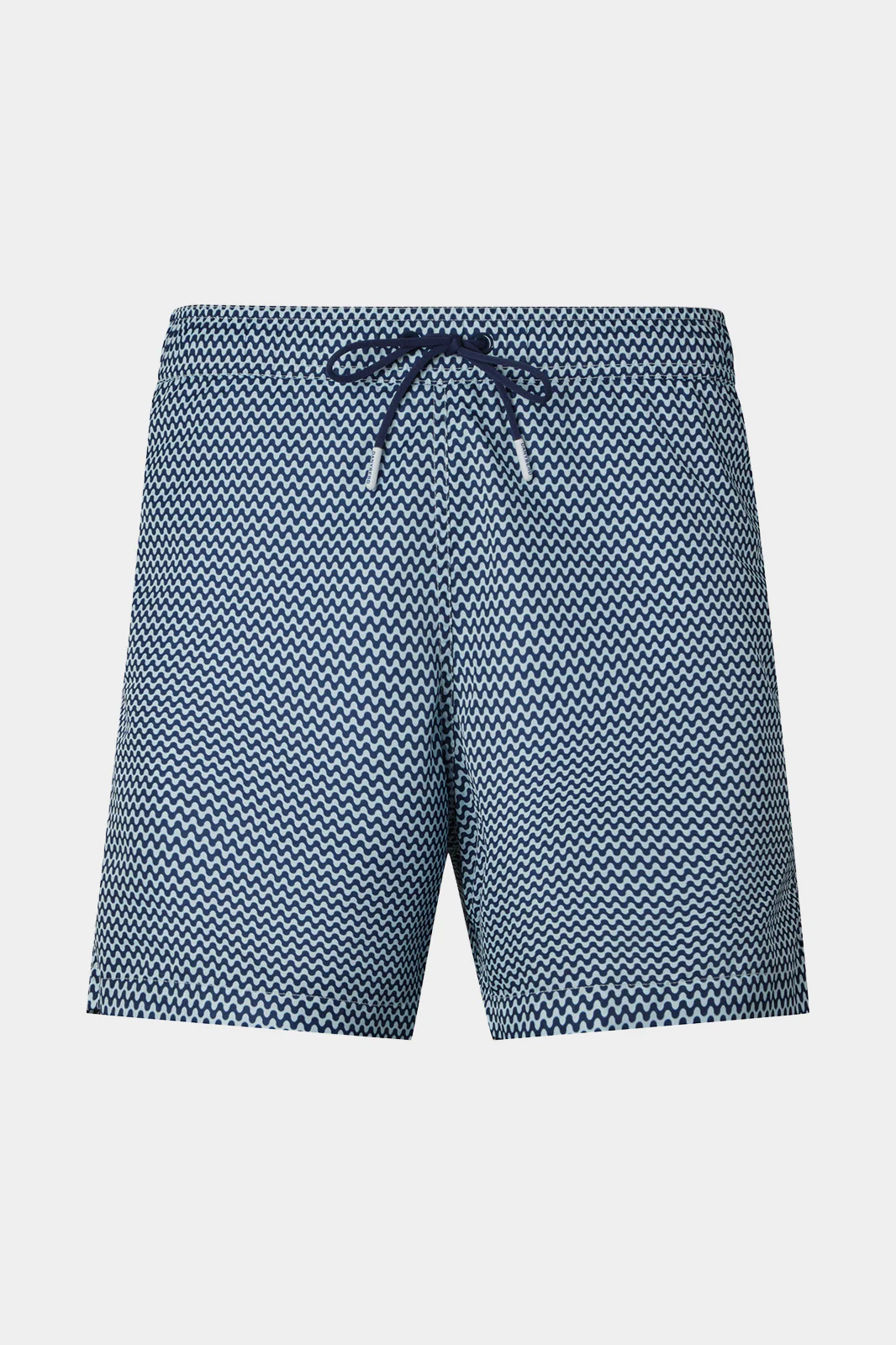 Short de bain marine à motif blanc