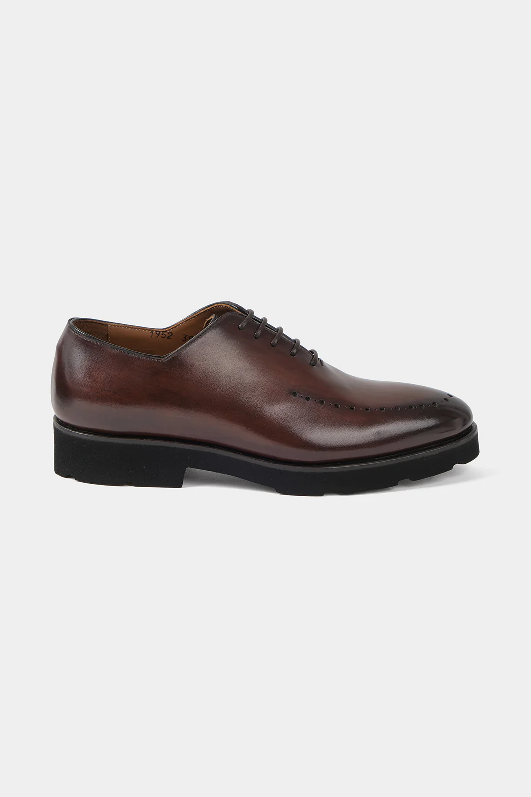 Souliers à lacets patiné avec œillets - Marron - Image 4