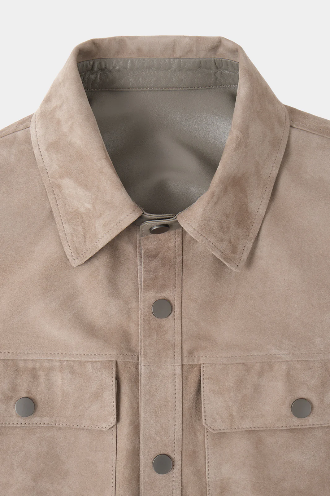Surchemise en peau - Taupe - Image 2