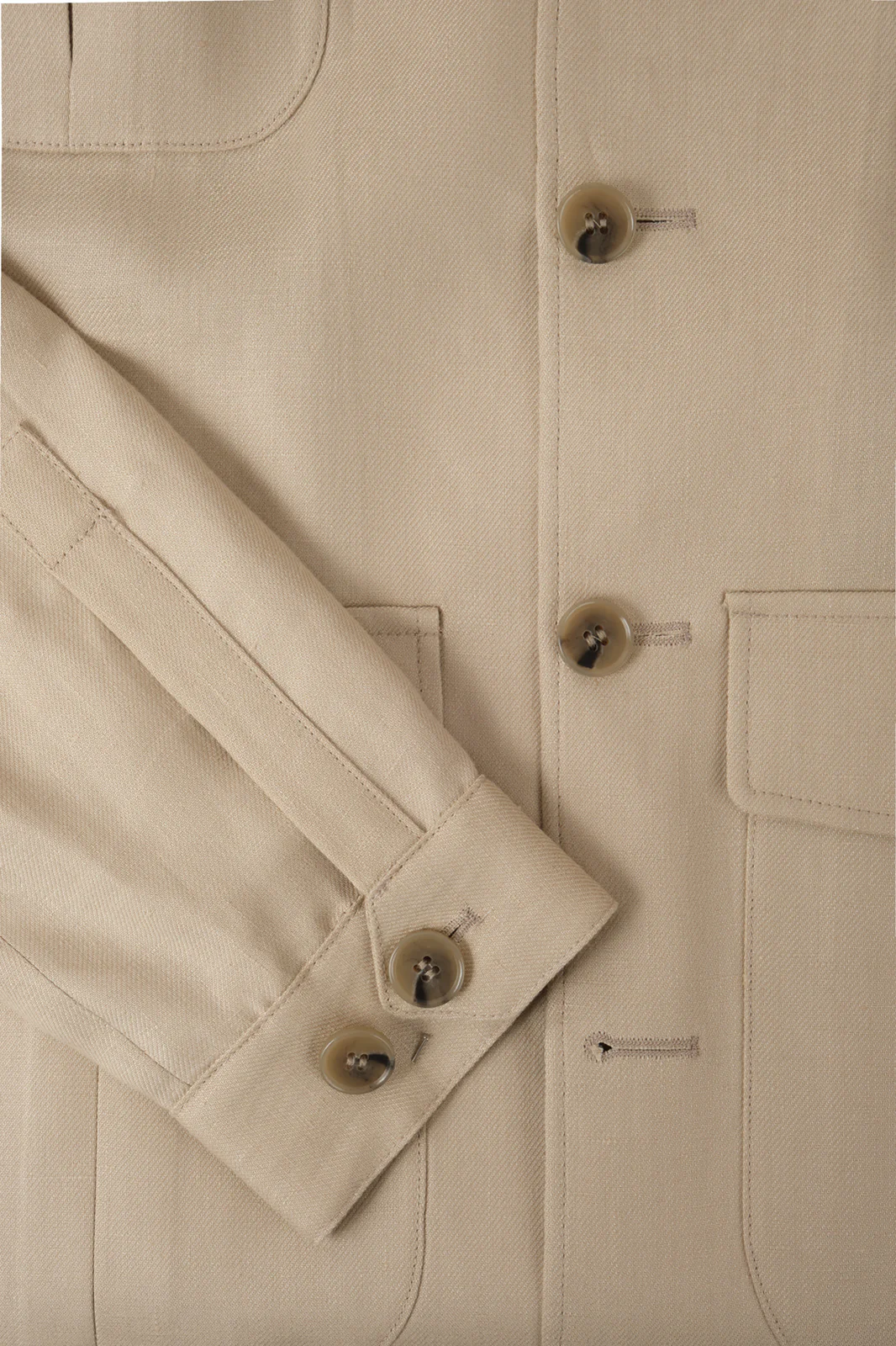 Veste Saharienne en lin - Beige - Image 3