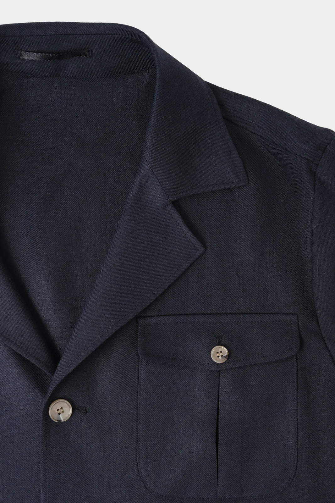 Veste Saharienne en lin - Marine - Image 2